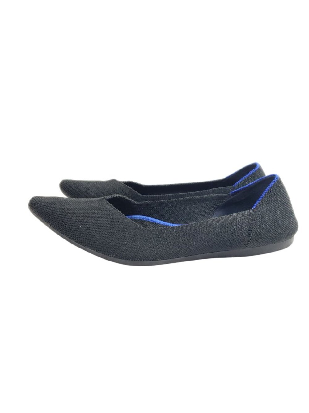 Rothy's The Point Womens Size 7.5 Black Knit Pointed Toe Flats - Picture 3 of 9